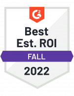 Best Estimated ROI Fall 2022 G2Crowd Award
