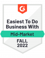 Easiest to do Business with Mid-market Fall 2022 G2Crowd Award
