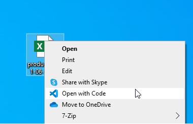 open file via menu bar