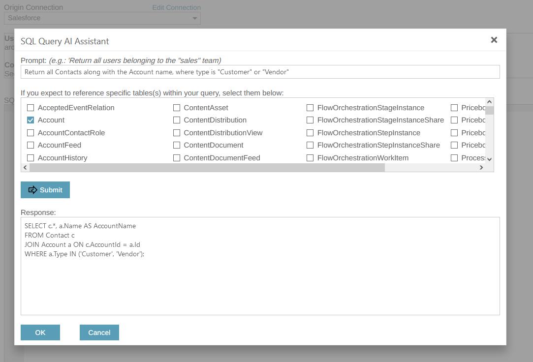 AI SQL Query Writing StarfishETL